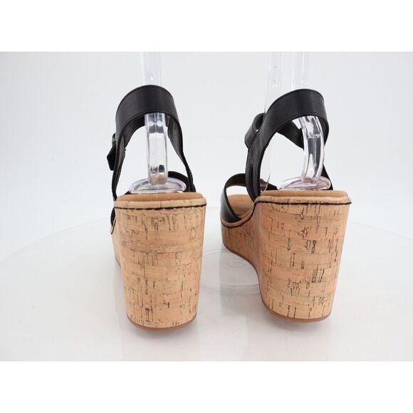Born BOC Corrie Platform Wedge Sandals Womens Size 11 M Black Vegan Buckle Shoes main image 10